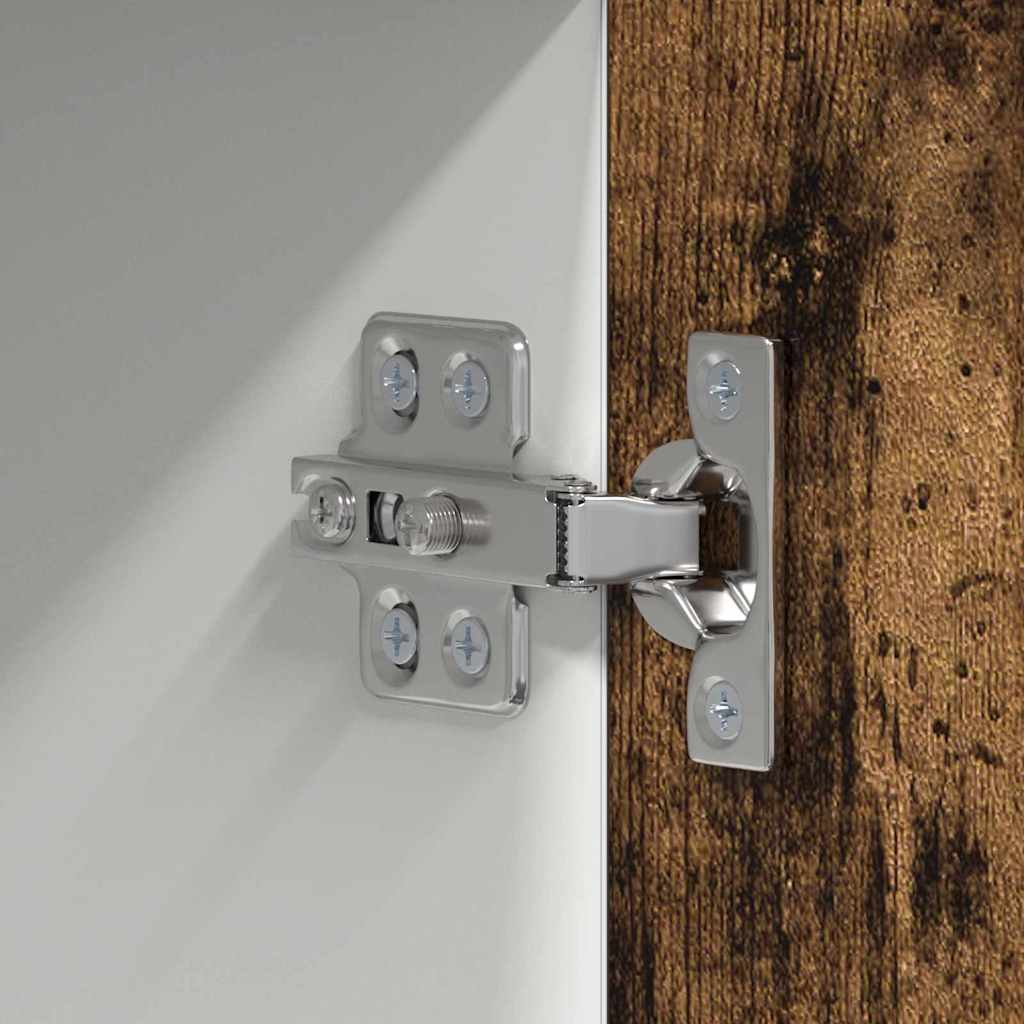 Hängeschrank Riga Geräucherte Eiche und Weiß 50 x 31 x 100 cm