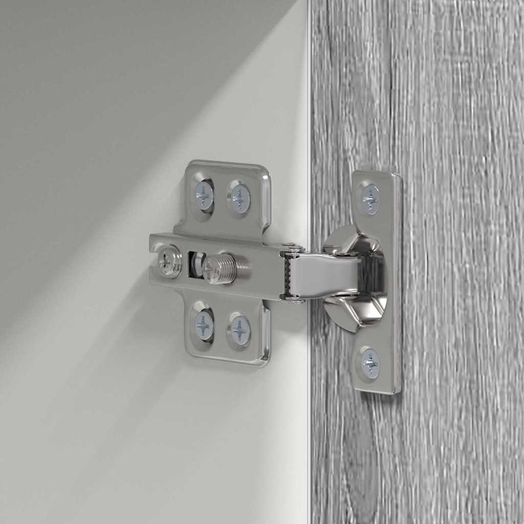 Hängeschrank mit Tür Riga Grau Sonoma und Weiß 50 x 31 x 100 cm