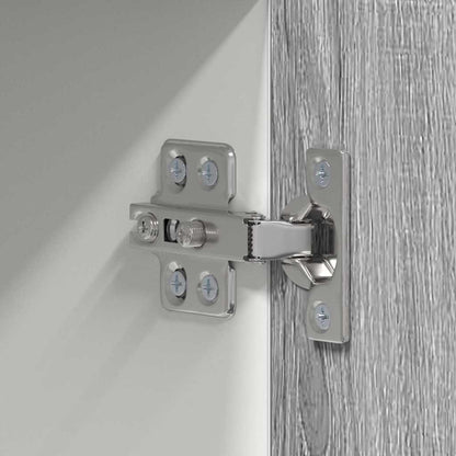 Hängeschrank mit Tür Riga Grau Sonoma und Weiß 50 x 31 x 100 cm