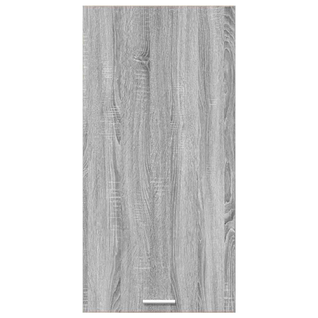 Hängeschrank mit Tür Riga Grau Sonoma und Weiß 50 x 31 x 100 cm