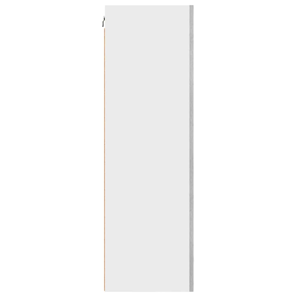 Hängeschrank mit Tür Riga Grau Sonoma und Weiß 50 x 31 x 100 cm