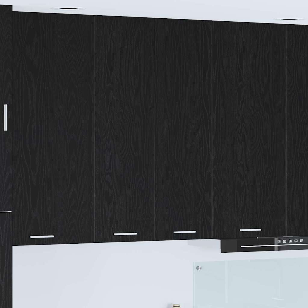Hängeschrank mit Tür Riga Schwarz Eichen-Optik 60 x 31 x 100 cm