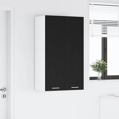 Hängeschrank mit Tür Riga Schwarz Eichen-Optik 60 x 31 x 100 cm