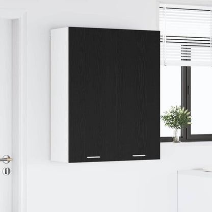 Hängeschrank mit Tür Riga Schwarz Eichen-Optik 80 x 31 x 100 cm