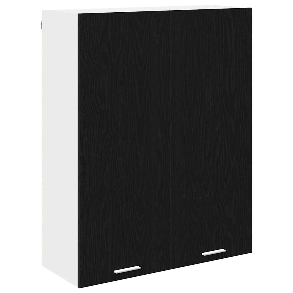 Hängeschrank mit Tür Riga Schwarz Eichen-Optik 80 x 31 x 100 cm