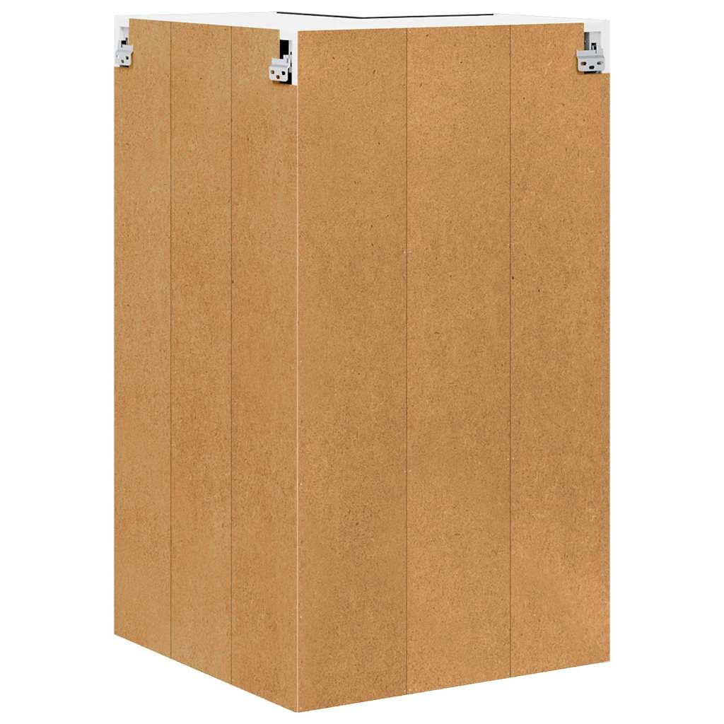 Hängeschrank Riga Schwarze Eiche und Weiß 57 x 57 x 100 cm