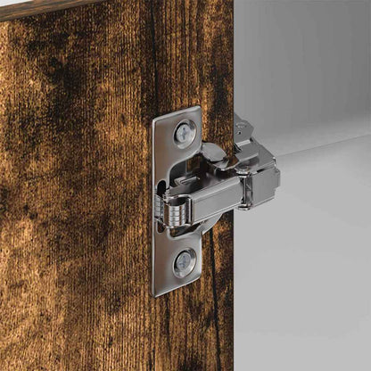Hängeschrank Riga Geräucherte Eiche und Weiß 57 x 57 x 100 cm
