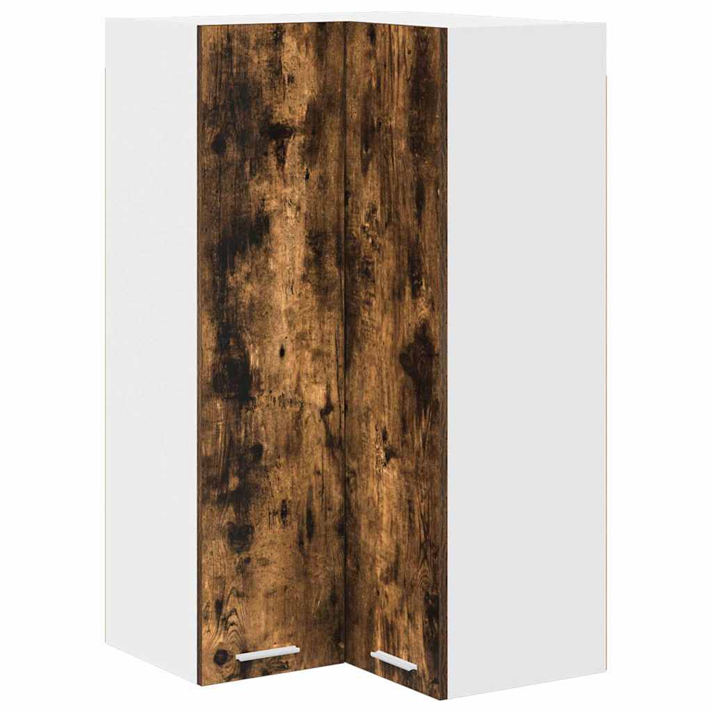 Hängeschrank Riga Geräucherte Eiche und Weiß 57 x 57 x 100 cm