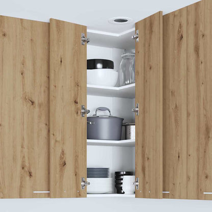 Hängeschrank Riga Artisan-Eiche und Weiß 57 x 57 x 100 cm