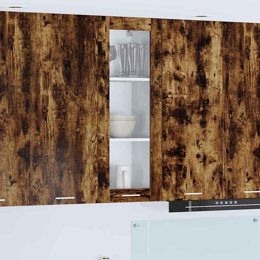 Hängeschrank mit Tür Riga Geräucherte Eiche 40 x 31 x 100 cm