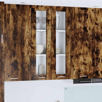 Hängeschrank mit Tür Riga Geräucherte Eiche 60 x 31 x 100 cm