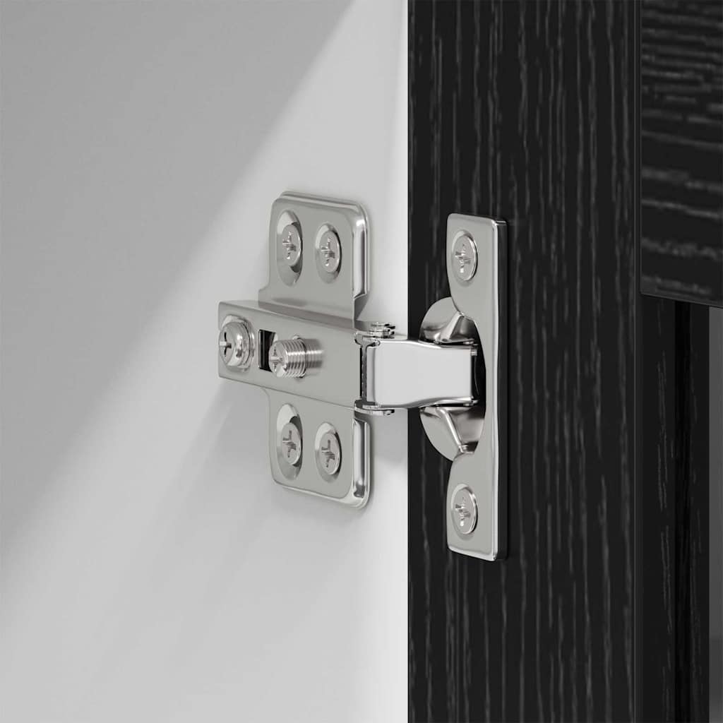 Hängeschrank mit Tür Riga Schwarz Eichen-Optik 80 x 31 x 100 cm