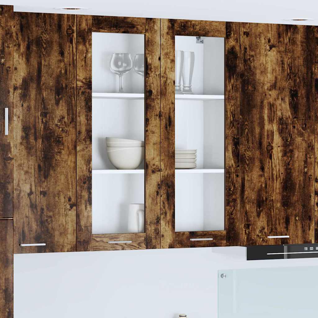 Hängeschrank mit Tür Riga Geräucherte Eiche 80 x 31 x 100 cm