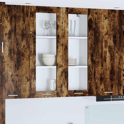 Hängeschrank mit Tür Riga Geräucherte Eiche 80 x 31 x 100 cm