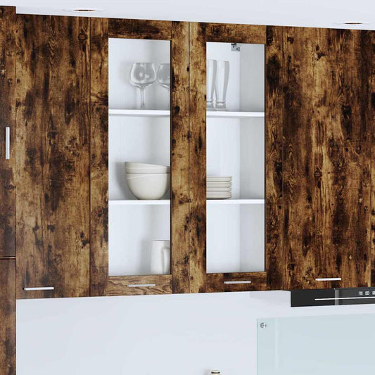 Hängeschrank mit Tür Riga Geräucherte Eiche 80 x 31 x 100 cm