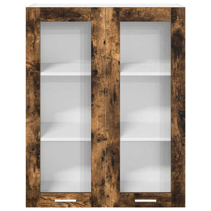 Hängeschrank mit Tür Riga Geräucherte Eiche 80 x 31 x 100 cm