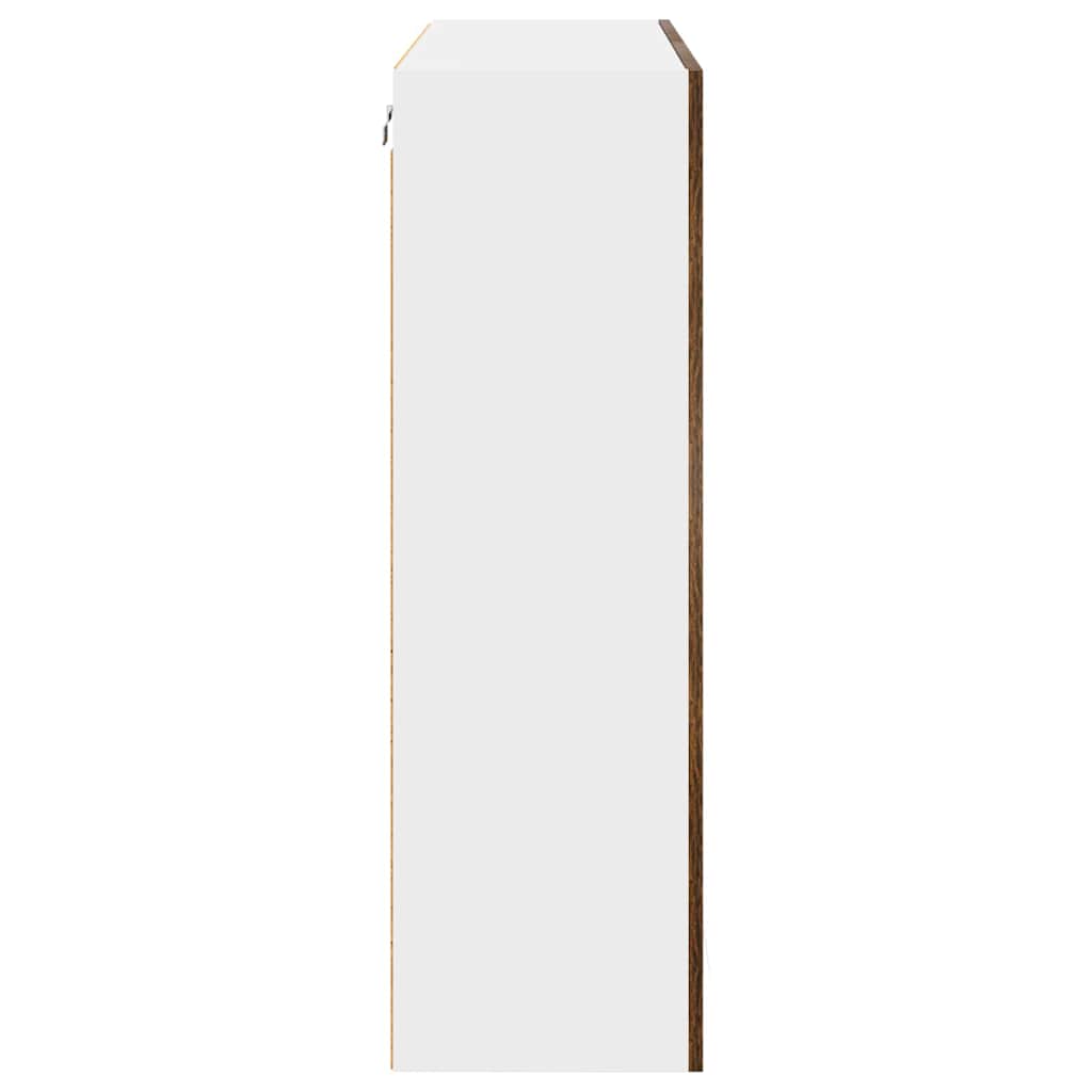 Hängeschrank mit Tür Riga Geräucherte Eiche 80 x 31 x 100 cm