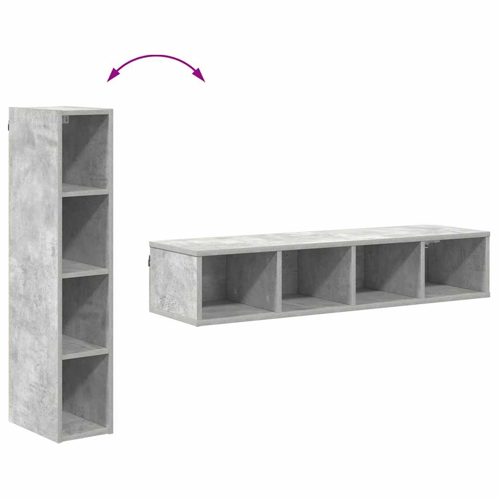 Hängeschrank Riga Beton Grau 20 x 29,5 x 100 cm Holzwerkstoff