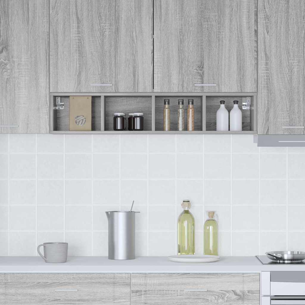 Hängeschrank mit Speicher Riga Graues Sonoma 20 x 29,5 x 100 cm