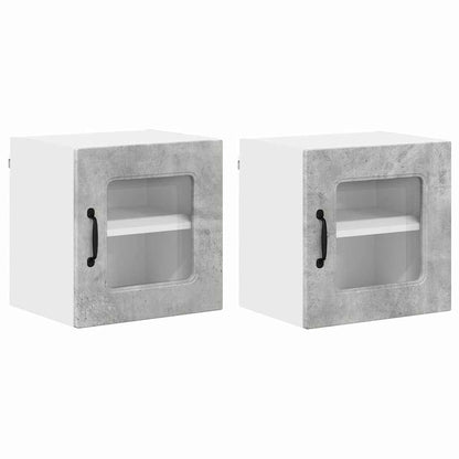 Küchenschrank 2 pcs Beton Grau 40 x 31 x 40 cm Holzwerkstoff