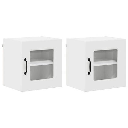 Küchenschrank mit Regal 2 pcs Hochglanz Weiß 40 x 31 x 40 cm