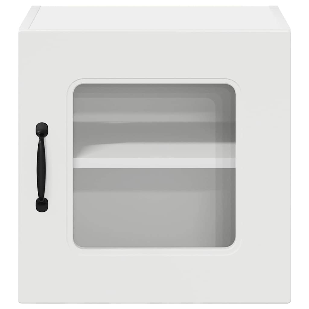 Küchenschrank mit Regal 2 pcs Hochglanz Weiß 40 x 31 x 40 cm