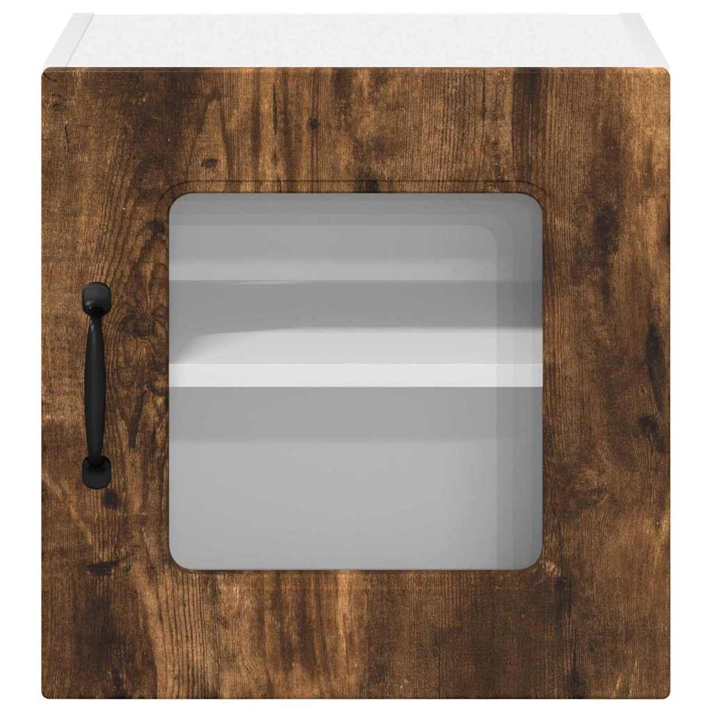 Küchenschrank mit Regal 2 pcs Geräucherte Eiche 40 x 31 x 40 cm