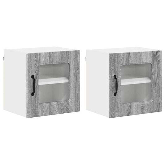 Küchenschrank 2 pcs Graues Sonoma 40 x 31 x 40 cm Holzwerkstoff