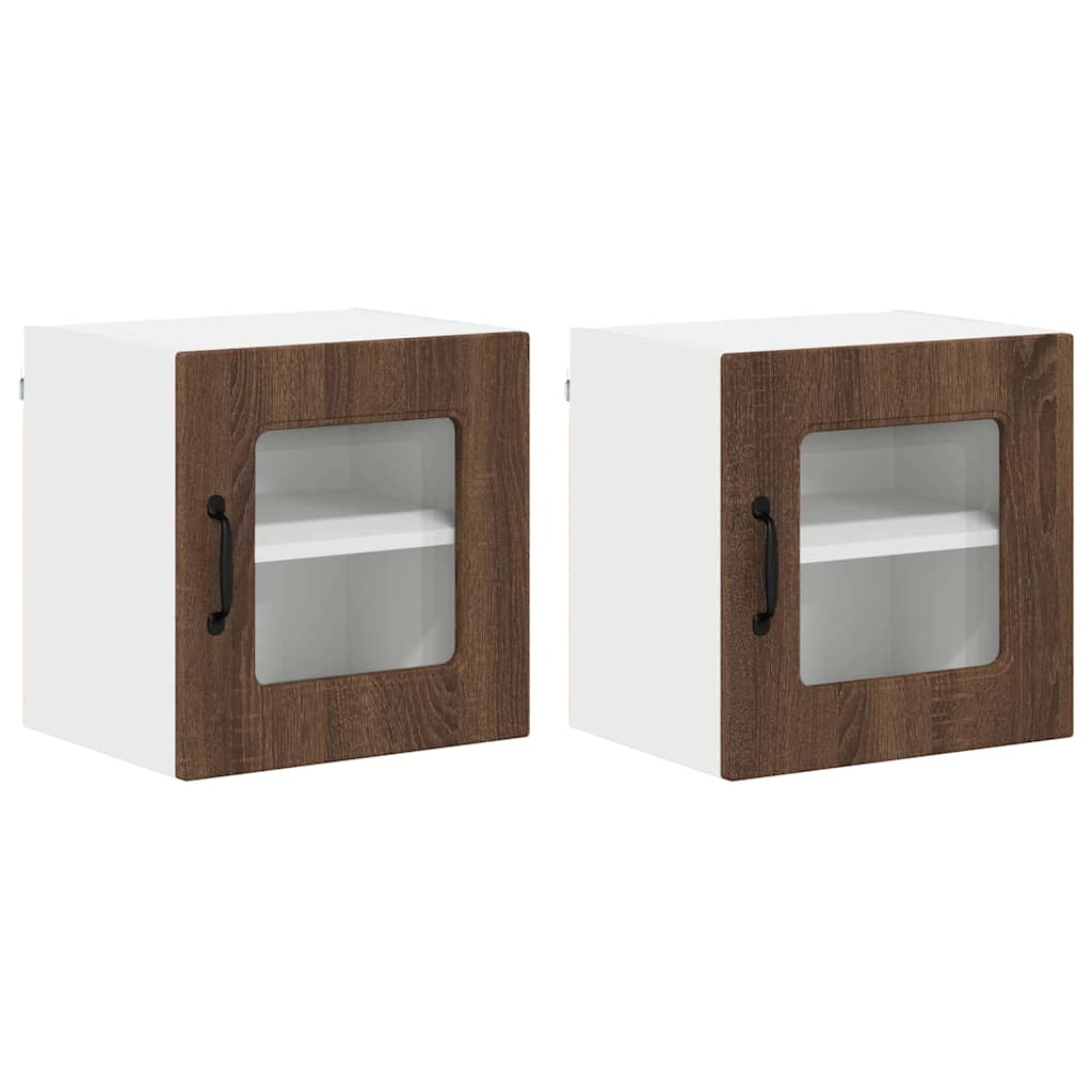 Küchenschrank 2 pcs Braun Eichen-Optik 40 x 31 x 40 cm