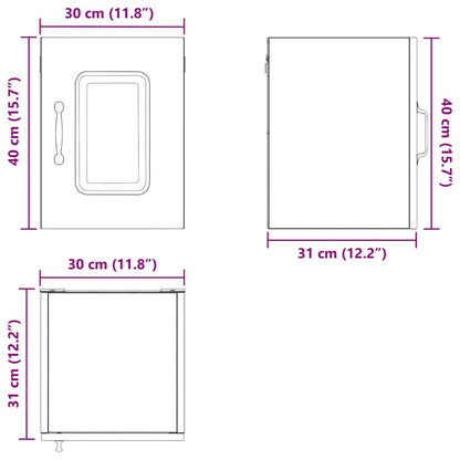 Küchenschrank mit Regal 2 pcs Hochglanz Weiß 30 x 31 x 40 cm