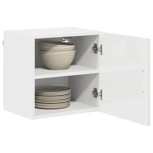 Küchenschrank mit Regal 2 pcs Hochglanz Weiß 40 x 31 x 40 cm