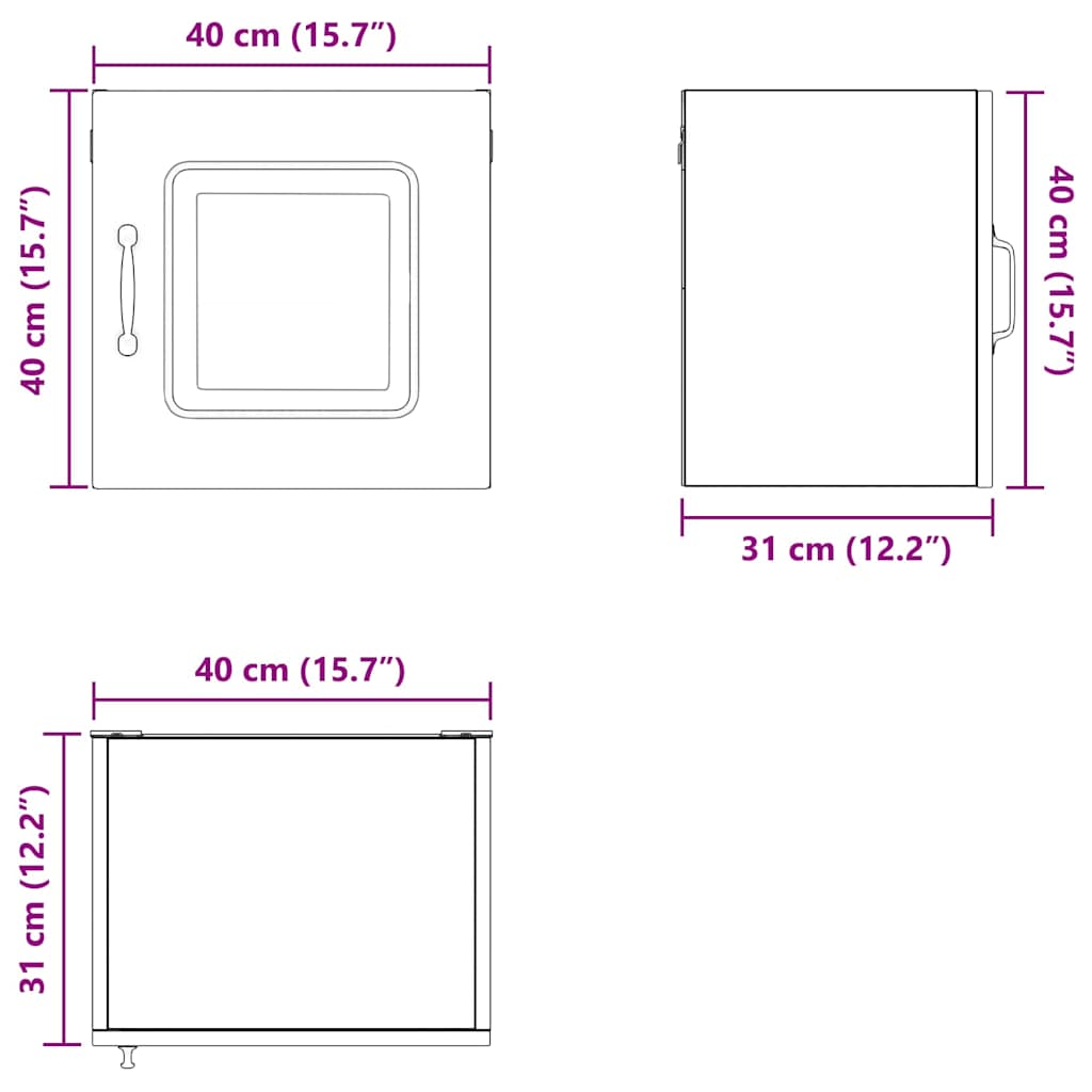 Küchenschrank 2 pcs Graues Sonoma 40 x 31 x 40 cm Holzwerkstoff