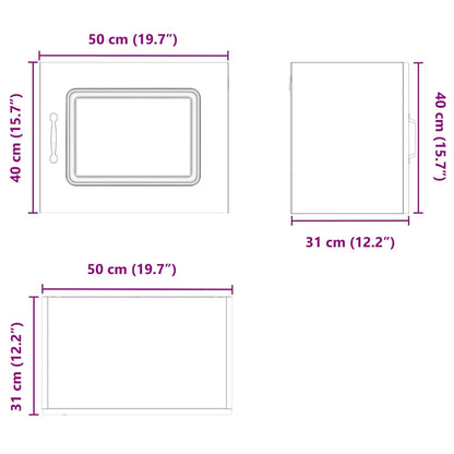 Küchenschrank 2 pcs Schwarz 50 x 31 x 40 cm Holzwerkstoff