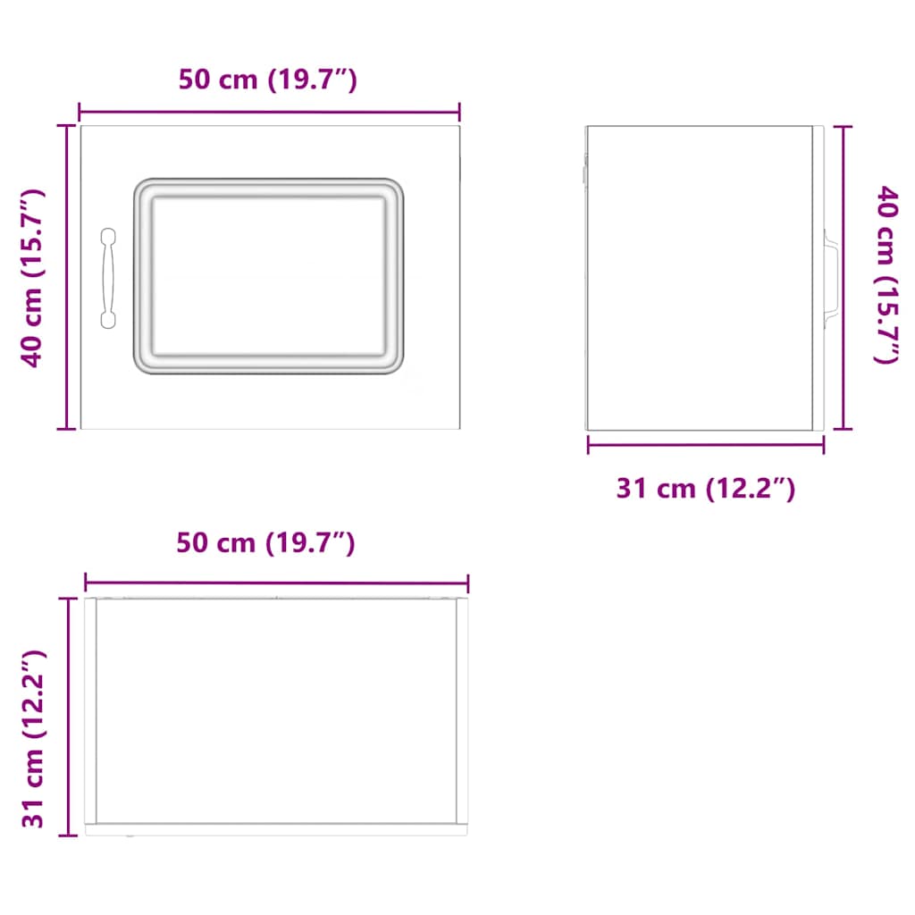 Küchenschrank 2 pcs Altholz 50 x 31 x 40 cm Holzwerkstoff