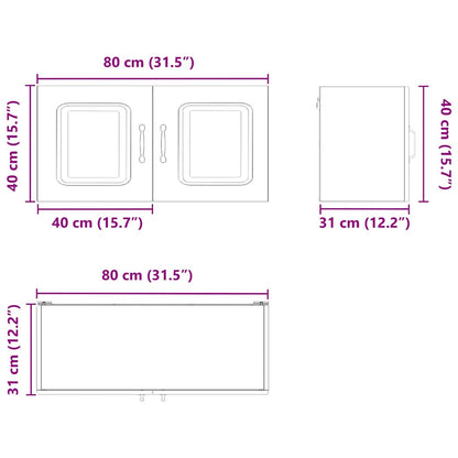 Küchenschrank Sonoma-Eiche 80 x 31 x 40 cm Holzwerkstoff