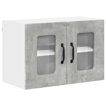 Küchenschrank 2 pcs Beton Grau 60 x 31 x 40 cm Holzwerkstoff
