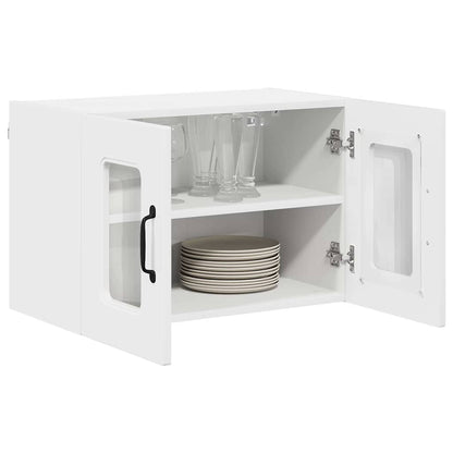 Küchenschrank mit Regal 2 pcs Hochglanz Weiß 60 x 31 x 40 cm