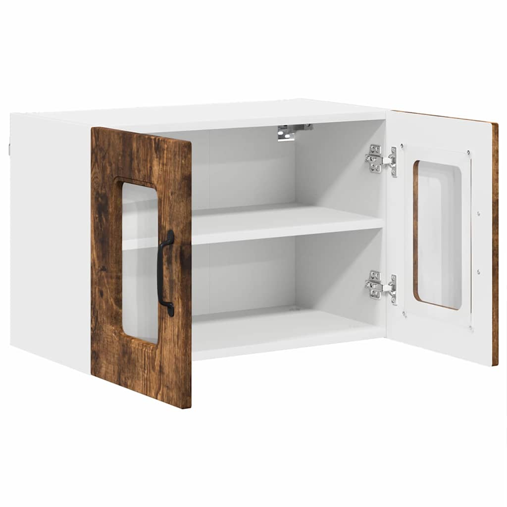 Küchenschrank mit Regal 2 pcs Geräucherte Eiche 60 x 31 x 40 cm