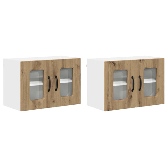 Küchenschrank 2 pcs Artisan-Eiche 60 x 31 x 40 cm Holzwerkstoff