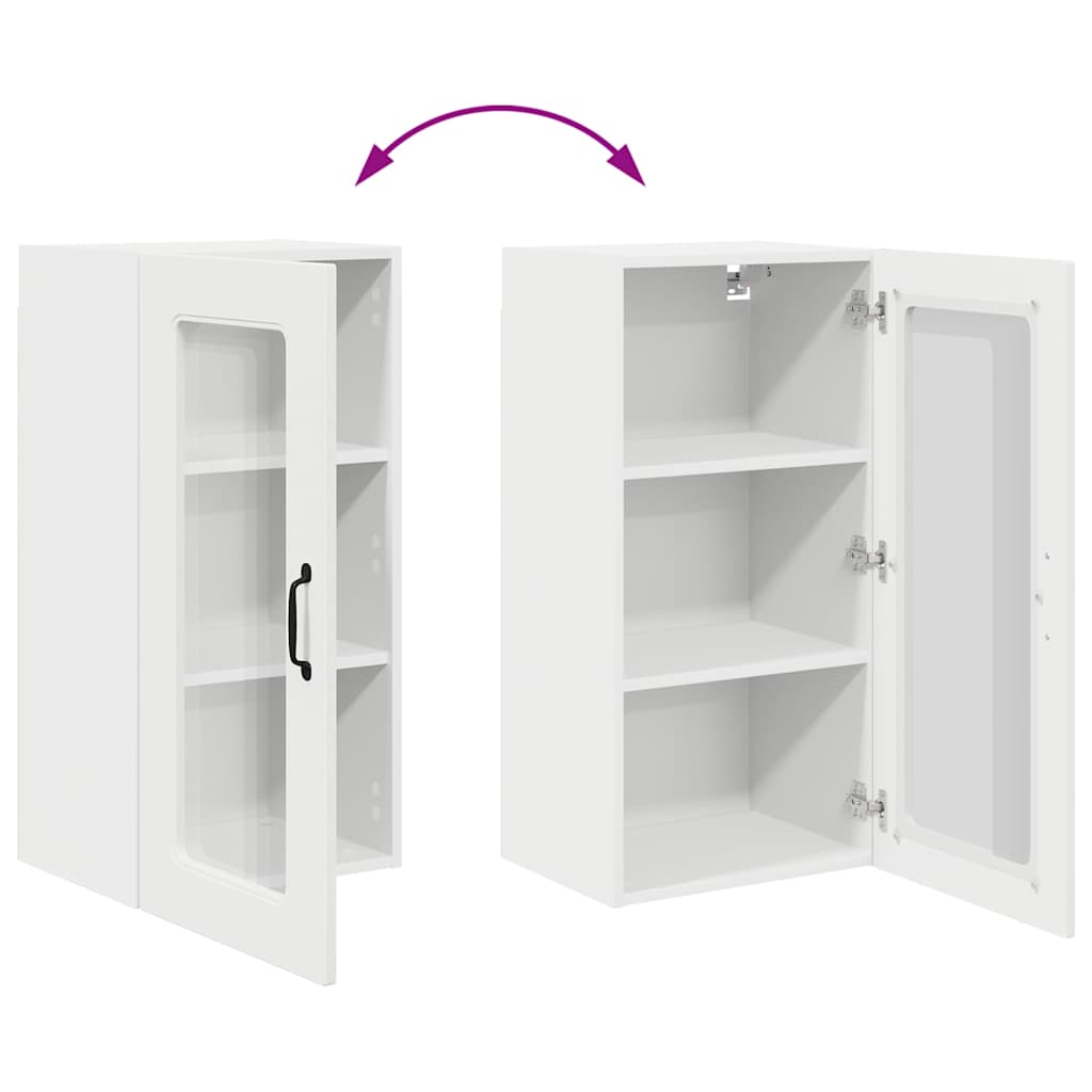 Küchenschrank mit Regal Weiß 40 x 31 x 80 cm Holzwerkstoff