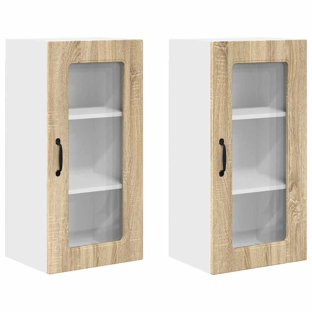 Küchenschrank 2 pcs Sonoma-Eiche 40 x 31 x 80 cm Holzwerkstoff