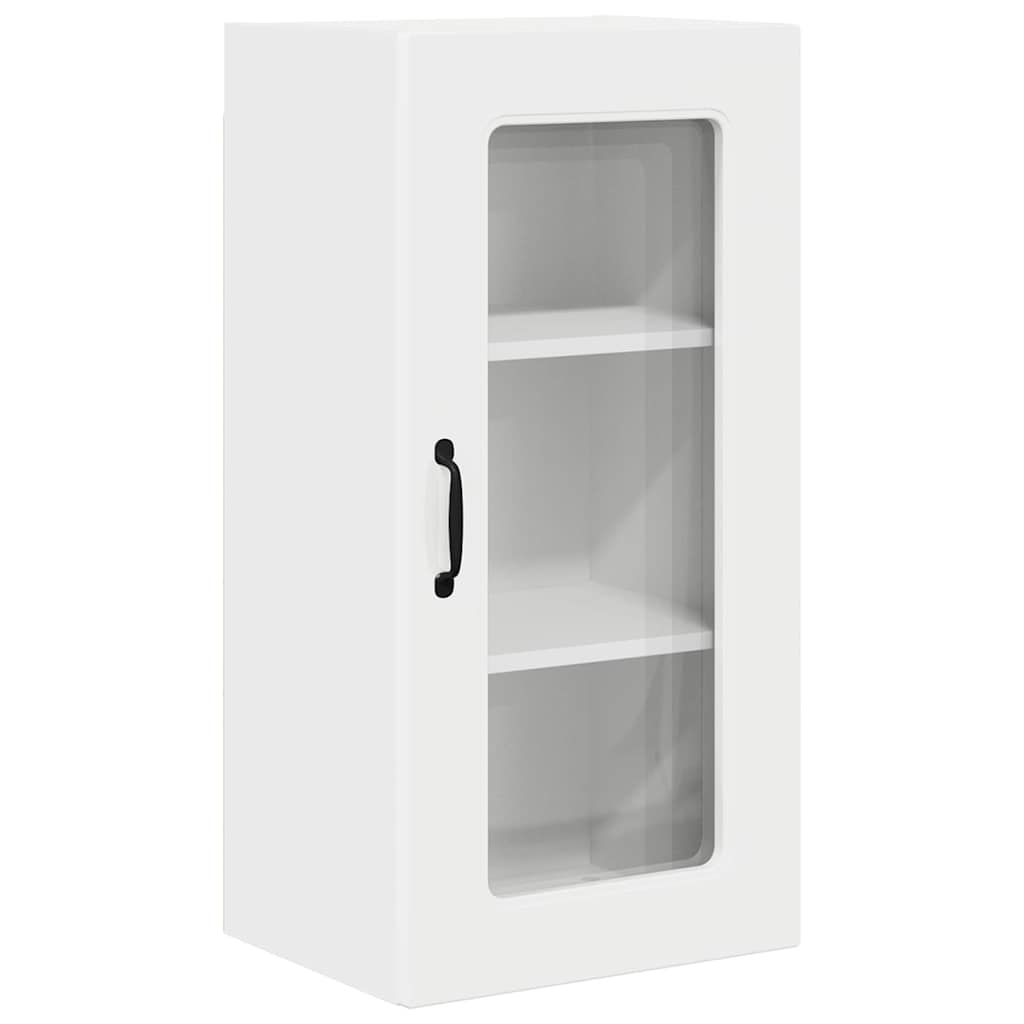 Küchenschrank mit Regal 2 pcs Hochglanz Weiß 40 x 31 x 80 cm