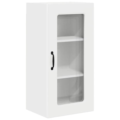 Küchenschrank mit Regal 2 pcs Hochglanz Weiß 40 x 31 x 80 cm