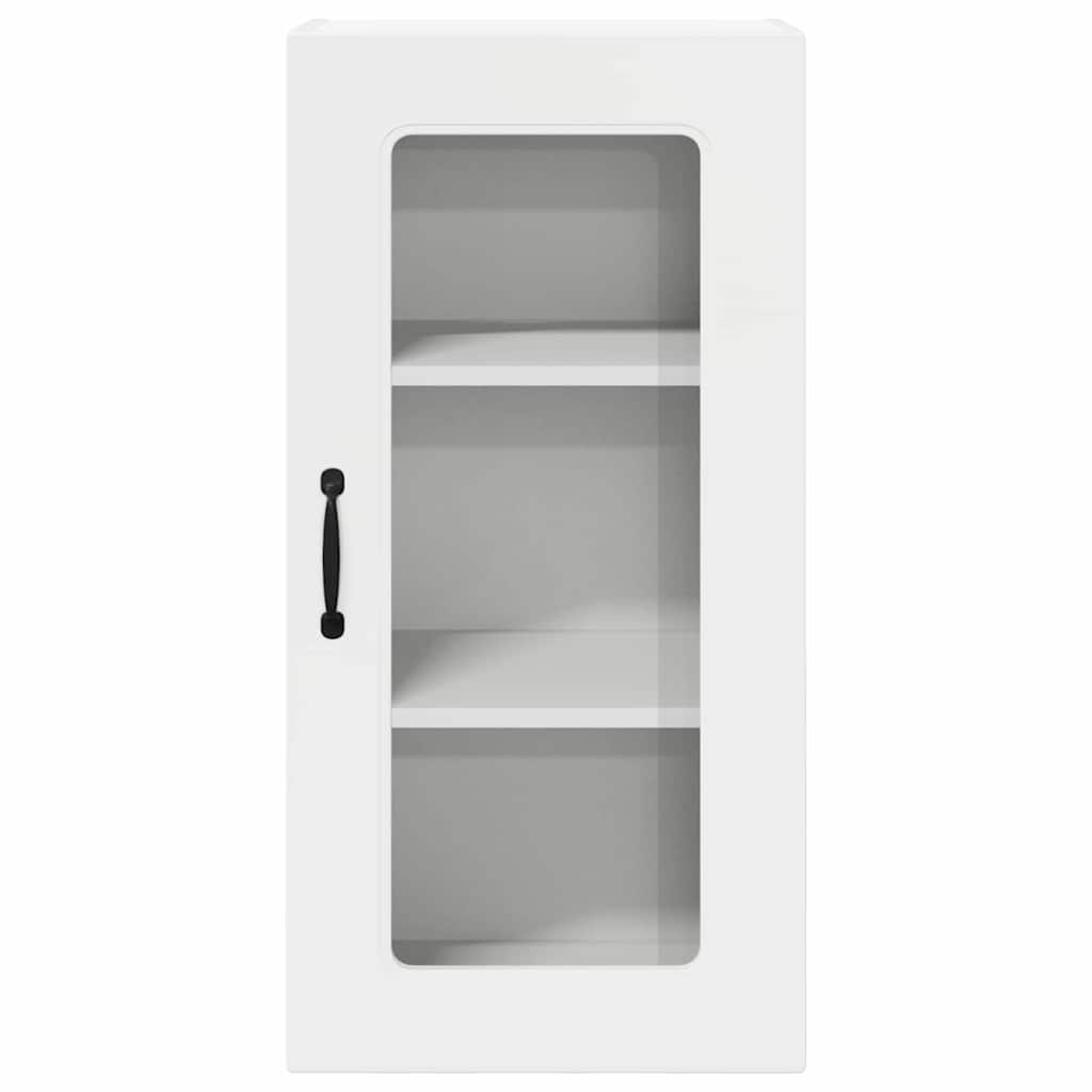 Küchenschrank mit Regal 2 pcs Hochglanz Weiß 40 x 31 x 80 cm