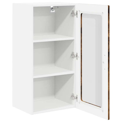 Küchenschrank mit Regal 2 pcs Geräucherte Eiche 40 x 31 x 80 cm