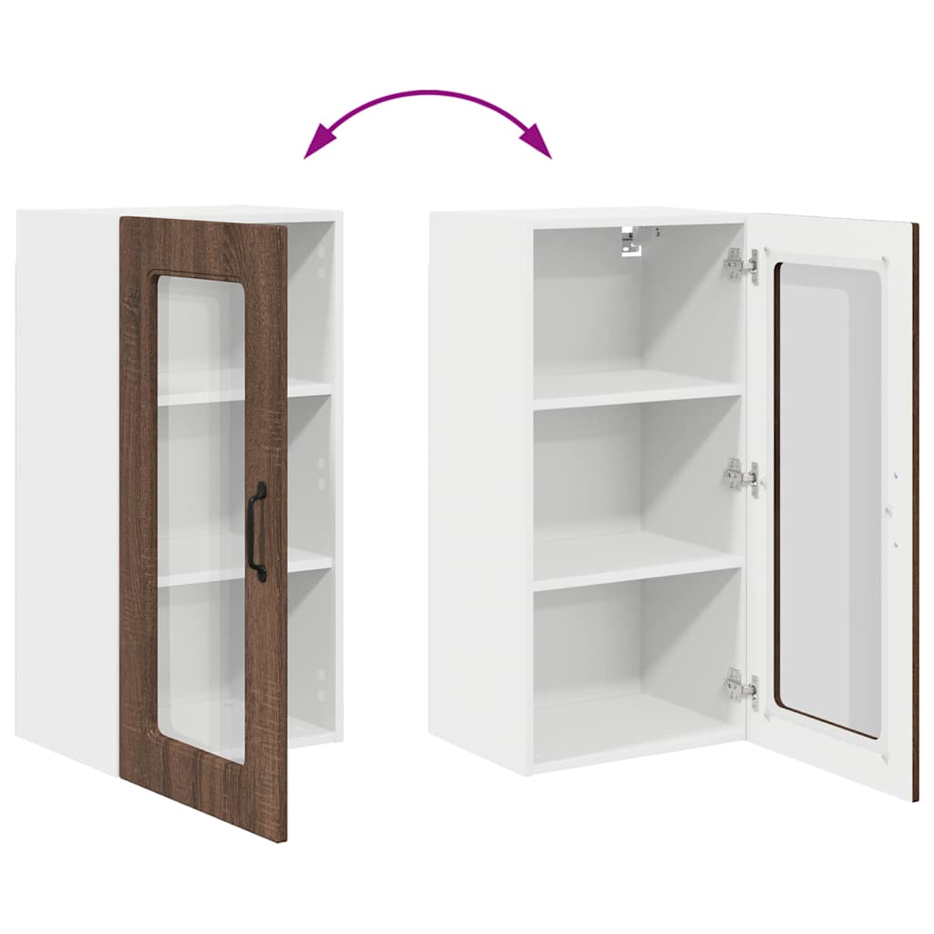 Küchenschrank Braun Eichen-Optik 40 x 31 x 80 cm Holzwerkstoff