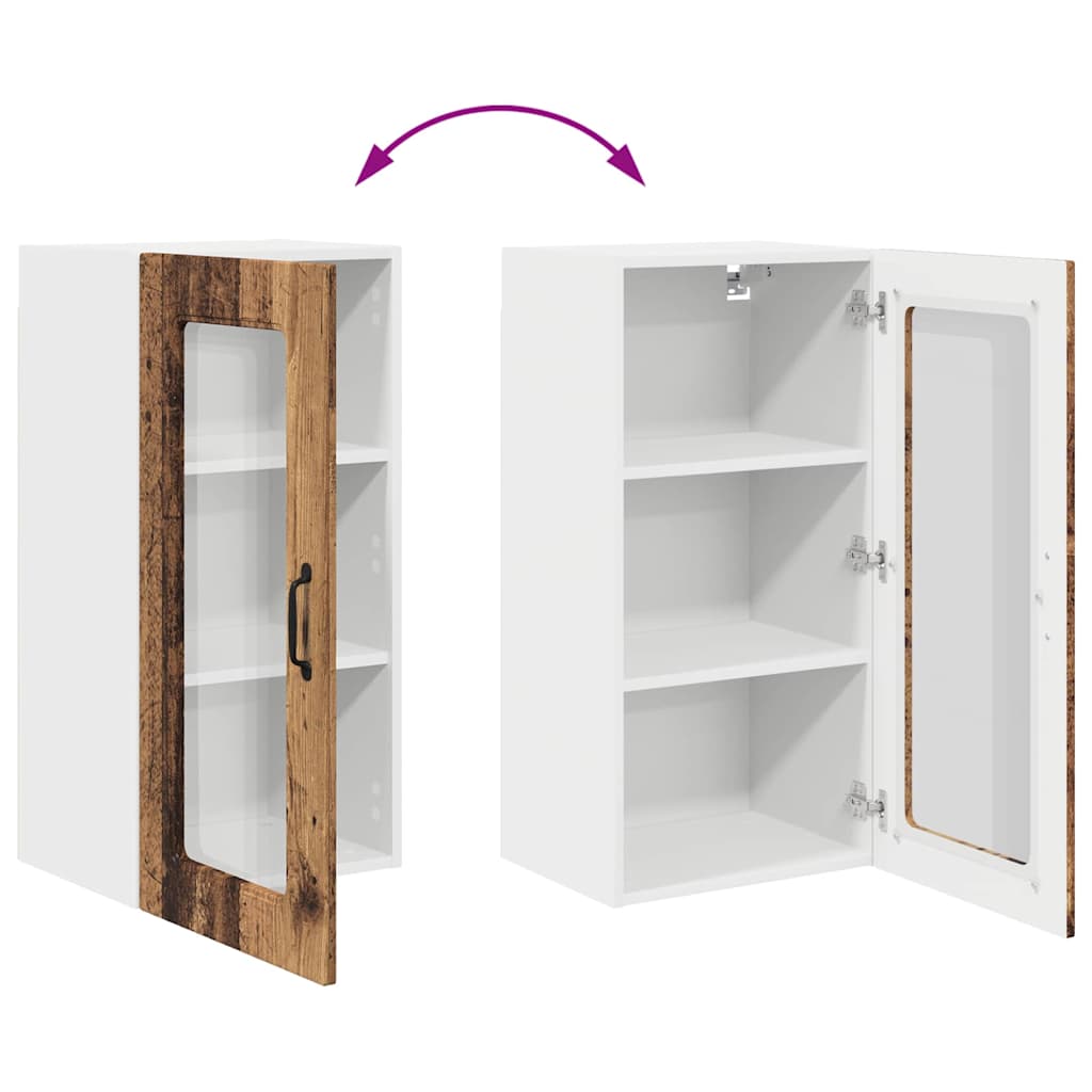 Küchenschrank mit Regal Altholz 40 x 31 x 80 cm Holzwerkstoff