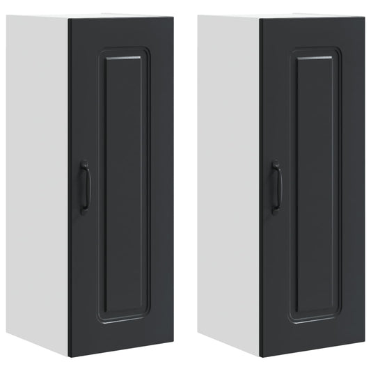 Küchenschrank 2 pcs Schwarz 30 x 31 x 80 cm Holzwerkstoff