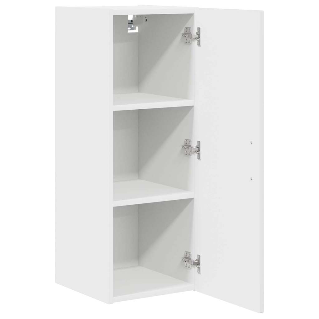 Küchenschrank mit Regal 2 pcs Hochglanz Weiß 30 x 31 x 80 cm