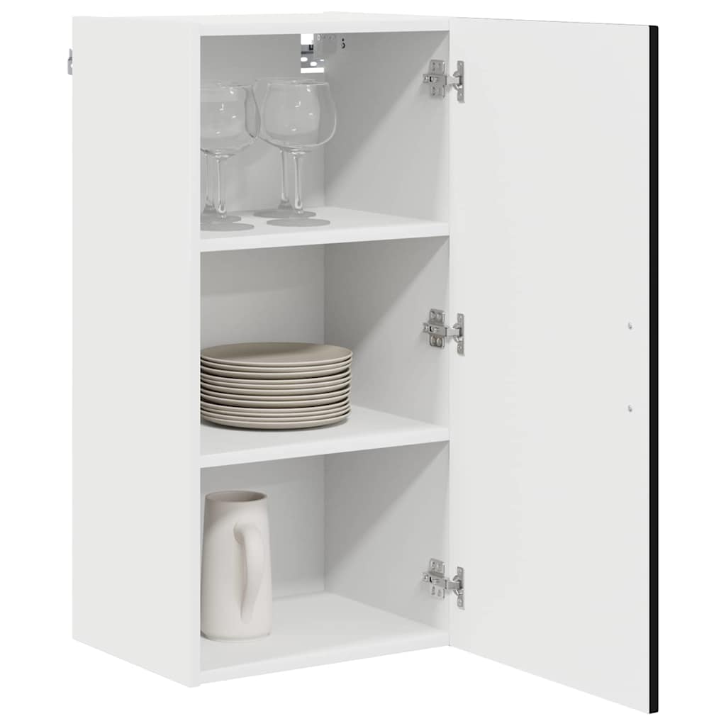 Küchenschrank mit Regal Schwarz 40 x 31 x 80 cm Holzwerkstoff